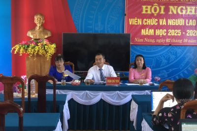 HỘI NGHỊ VIÊN CHỨC, NGƯỜI LAO ĐỘNG NĂM HỌC 2025 – 2026 của Trường TH Kim Đồng xã Nâm Nung tỉnh Lâm Đồng